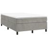 vidaXL Boxspring bed 120x200 cm fluweel lichtgrijs