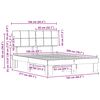vidaXL Bedframe met Gevoerd Hoofdgedeelte Lichtgrijs 160 x 200 cm