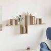 vidaXL Wandplank met plank artisanaal eikenkleurig 104.5 x 10 x 43 cm