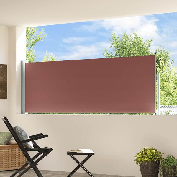 vidaXL Tuinscherm uittrekbaar 100x300 cm bruin