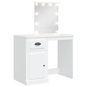 vidaXL Kaptafel met LED-verlichting 90x42x132,5 cm wit