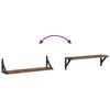 vidaXL Wandplanken 2 pcs Oud Hout 60 x 15 x 15,5 cm Bewerkt hout