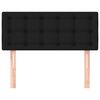 vidaXL Hoofdbord 100x5x78/88 cm stof zwart