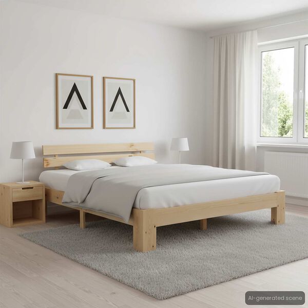 vidaXL Bedframe zonder matras massief grenenhout 180x200 cm
