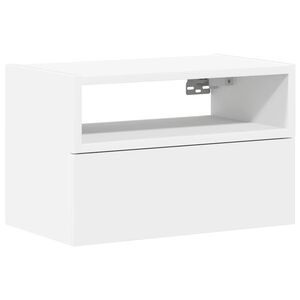 vidaXL Nachtkastje wandgemonteerd 45x26x28,5 cm wit