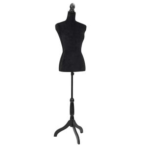 vidaXL Etalagepop torso vrouw zwart