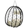 vidaXL Hangende ei-stoel Cr&egrave;mewit 91,5 x 60 x 110 cm poly rattan