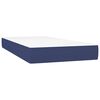 vidaXL Boxspring met matras en LED stof blauw 120x190 cm
