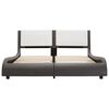 vidaXL Bedframe met LED zonder matras grijs en wit 120x190 cm
