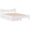 vidaXL Bedframe met lades massief grenenhout wit 140x200 cm