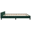 vidaXL Bedframe zonder matras 160x200 cm fluweel donkergroen