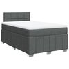 vidaXL Boxspring met matras stof donkergrijs 120x190 cm