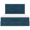 vidaXL Ottoman bed met matrassen 140x200cm fluweel donkerblauw