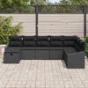 vidaXL Tuin Sofa Set met kussen met opslag 8 pcs poly rattan