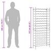 vidaXL Wijnrek voor 96 flessen metaal wit