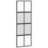 vidaXL Schuifdeur 76x205 cm gehard glas en aluminium zwart