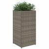 vidaXL Plantenbakken 2 st 30x30x60 cm poly rattan grijs