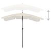 vidaXL Parasol met paal 200x130 cm zandkleurig