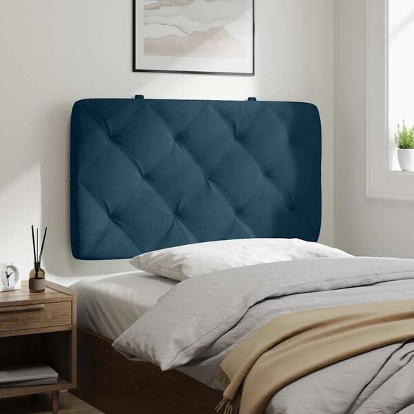 vidaXL Hoofdbordkussen 80 cm fluweel blauw