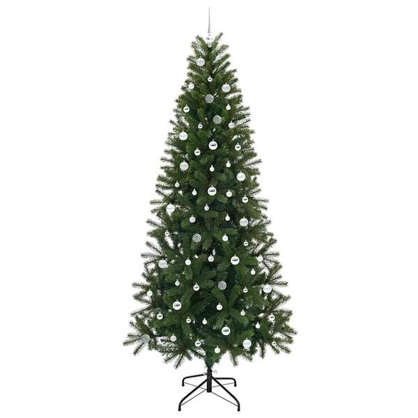 vidaXL Kunstkerstboom met 300 LED met standaard Groen 240 cm PE en PVC