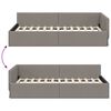 vidaXL Hoekbedframe met hoofdeinde Taupe 80 cm x 200 cm Stof