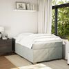 vidaXL Boxspring met matras fluweel lichtgrijs 120x200 cm