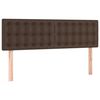 vidaXL Boxspring met matras en LED kunstleer bruin 140x200 cm