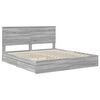 vidaXL Opslag bed met lade Grijs Sonoma 180 x 200 cm Bewerkt hout