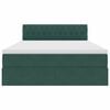 vidaXL Opbergbed met LED met matras Donkergroen 140 x 190 cm Fluweel