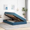 vidaXL Opbergbed met matras Donkerblauw 140 x 190 cm Fluweel