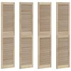 vidaXL Kastdeur 4 pcs Naturel 140.5 x 2.1 x 49.5 cm Massief grenenhout