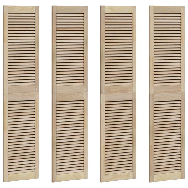 vidaXL Kastdeur 4 pcs Naturel 140.5 x 2.1 x 49.5 cm Massief grenenhout