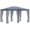 vidaXL Prieel met horren 3x4 m staal antraciet