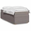 vidaXL Boxspring met matras stof taupe 100x200 cm