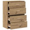 vidaXL Kasten met 2 lades 2st 60x31x40cm bewerkt hout artisanaal eiken