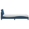 vidaXL Bed met matras "Hanko" stof blauw 90x190 cm