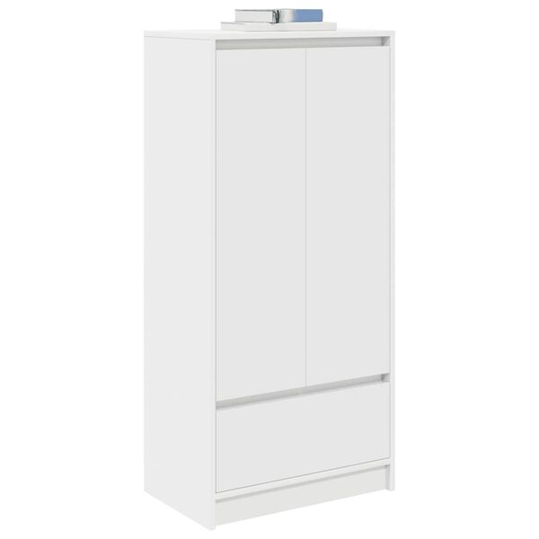 vidaXL Kast met lade 55,5x34x119,5 cm spaanplaat wit