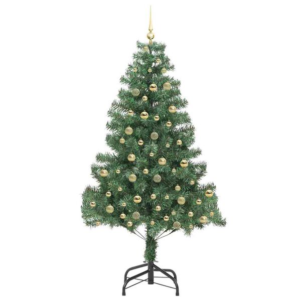 vidaXL Kerstboom met 300 LED met standaard Groen 210 cm PVC