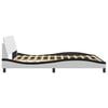 vidaXL Bedframe "Dover" kunstleer zwart en wit 160x200 cm