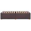 vidaXL Bedframe zonder matras 80x200 cm stof donkerbruin