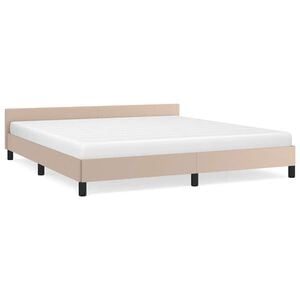 vidaXL Bedframe met hoofdeinde zonder matras Cappuccino 180x200 cm