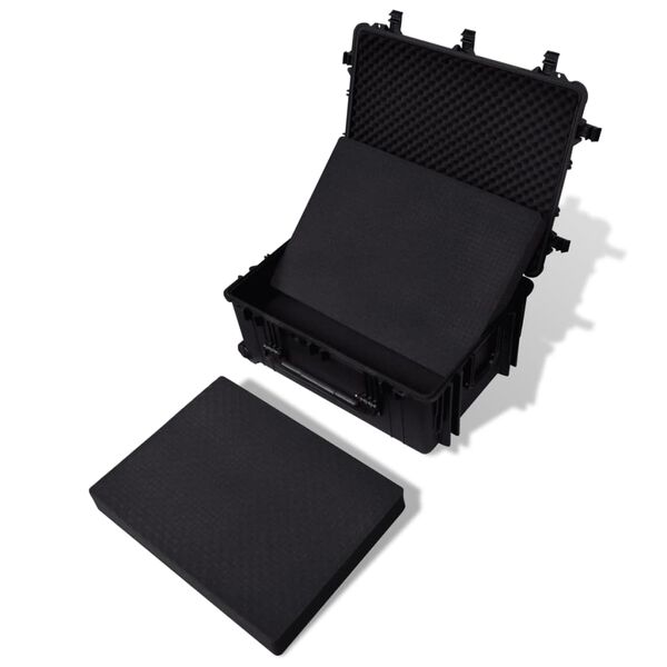 Hardcase Transportkoffer 77,5x59x35 cm met wielen en 5 schuimlagen