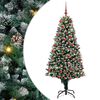 vidaXL Kunstkerstboom Groen 180 cm PVC en Staal en Plastic
