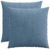 vidaXL Kussensloop 2 st ALMELO Blauw 80 x 80 cm corduroy