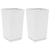 vidaXL Plantenbakken 2 st 32,5x32,5x57 cm polypropeen wit