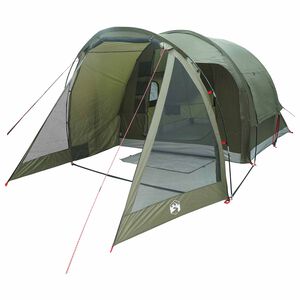 vidaXL Huisje Tent 4-persoons Olijfgroen Polyester en staal
