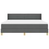 vidaXL Boxspringbed met matras Donkergrijs 200 x 180 cm Stof