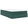 vidaXL Bedframe met matras 2 st Groen Fluweel