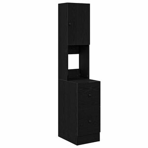 vidaXL Keukenbuffet met lade met plank Zwart Eiken 32 x 50 x 180 cm