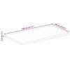 vidaXL Tafelblad met natuurlijke rand 120x60x2,5 cm massief mangohout